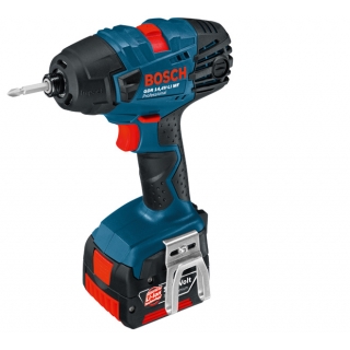 BOSCH Akumulatorowa wkr�tarka udarowo-obrotowa GDR 14,4 V-LI MF + LATARKA AKUMULATOROWA VARILED + ZESTAW KIBICA