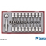 TENGTOOLS Nasadki TX w zestawie z chwytem 1/4`` i 3/8`` TTTX30