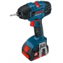 BOSCH Akumulatorowa wkr�tarka udarowo-obrotowa GDR 18 V-LI MF + LATARKA AKUMULATOROWA VARILED + ZESTAW KIBICA